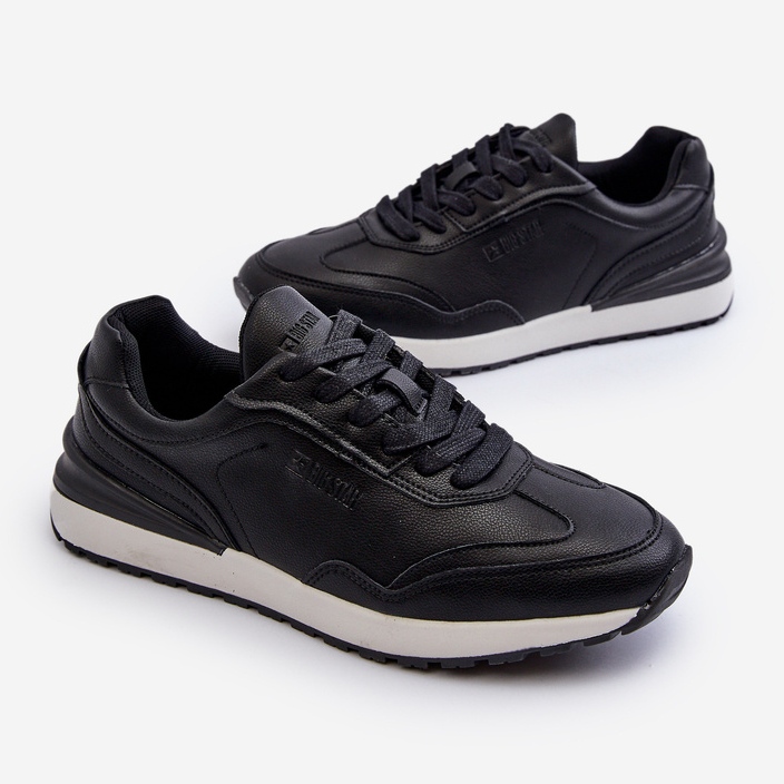 Baskets en cuir pour hommes Big Star NN174287 Noir 1