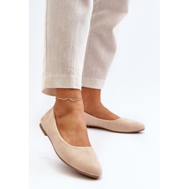 Ballerines Femme Daim Beige Kommia 4