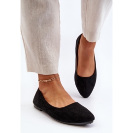 Ballerines femme Kommia en daim noires le noir 4