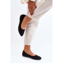 Ballerines femme Kommia en daim noires le noir 5