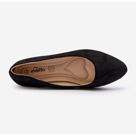 Ballerines femme Kommia en daim noires le noir 6