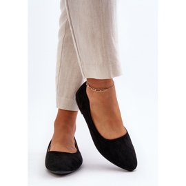 Ballerines femme Kommia en daim noires le noir 7