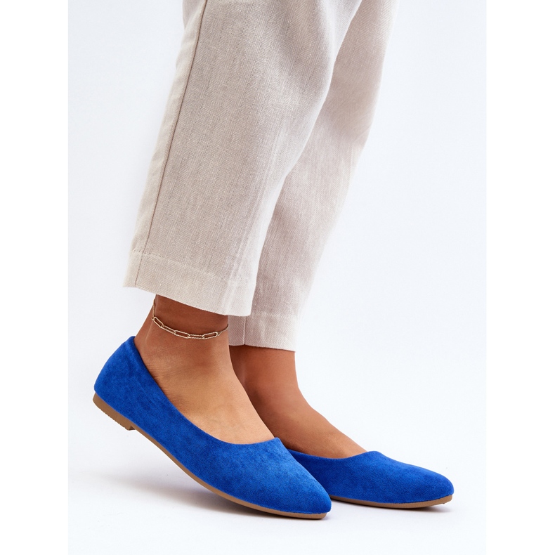 Ballerines Daim Femme Bleu Kommia 2