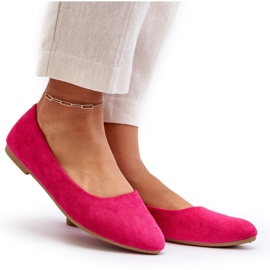 Ballerines femme en daim Fuchsia Kommia rose 7