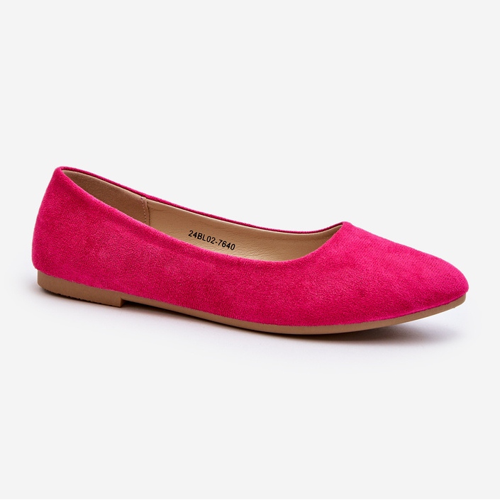 Ballerines femme en daim Fuchsia Kommia rose 1