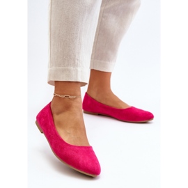 Ballerines femme en daim Fuchsia Kommia rose 3