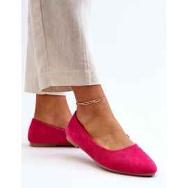 Ballerines femme en daim Fuchsia Kommia rose 4