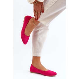 Ballerines femme en daim Fuchsia Kommia rose 5