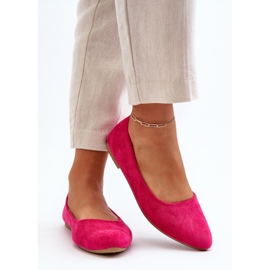 Ballerines femme en daim Fuchsia Kommia rose 6