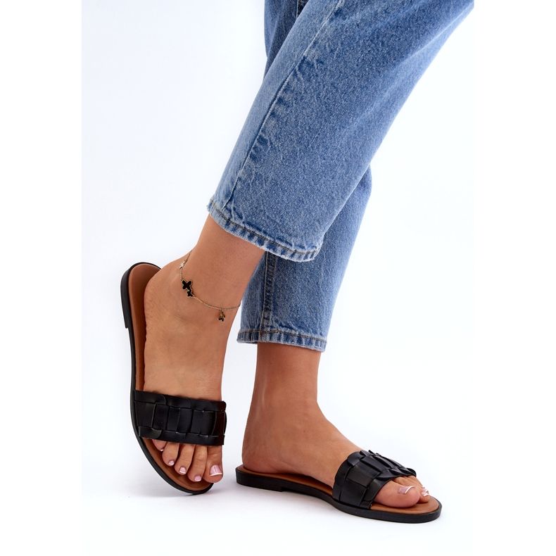 Seastar Les pantoufles à thee plate des femmes noir 3