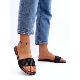 Seastar Les pantoufles à thee plate des femmes noir 4