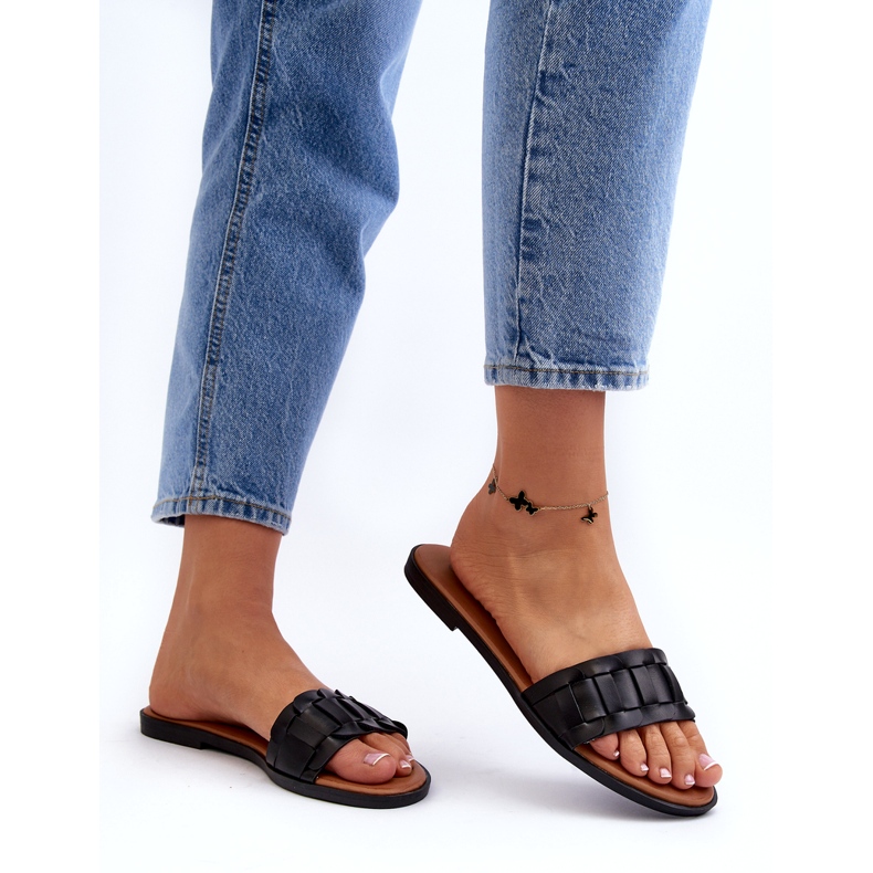 Seastar Les pantoufles à thee plate des femmes noir 5