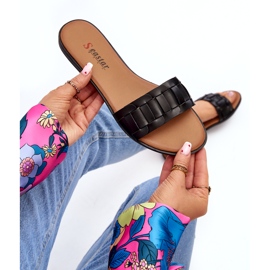 Seastar Les pantoufles à thee plate des femmes noir 7