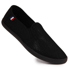News Baskets noires ajourées à enfiler pour hommes 1