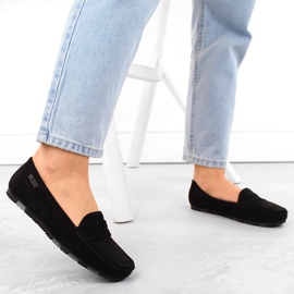 Mocassins confortables en daim noir pour femme Big Star NN274929 le noir 2