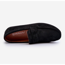 Mckeylor Mocassins en suède écologique pour hommes, noir le noir 1 Mckeylor Mocassins en suède écologique pour hommes, noir le noir 1