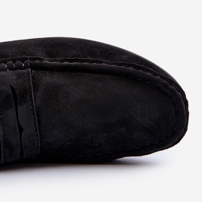 Mckeylor Mocassins en suède écologique pour hommes, noir le noir 2 Mckeylor Mocassins en suède écologique pour hommes, noir le noir 2