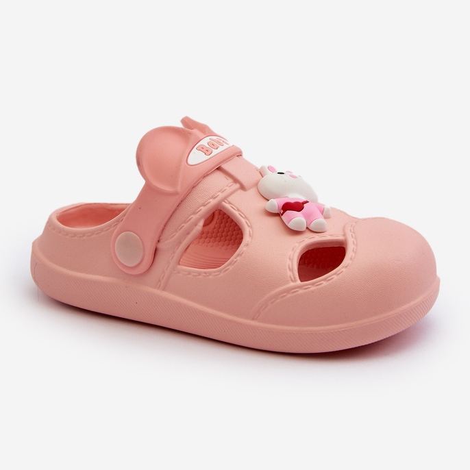 Chaussons enfant en mousse à décor opléia rose 2