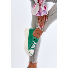 Baskets pour femmes à semelle massive Big Star NN274130 vert 9
