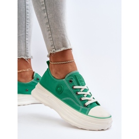 Baskets pour femmes à semelle massive Big Star NN274130 vert 6