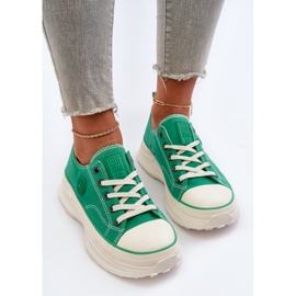Baskets pour femmes à semelle massive Big Star NN274130 vert 7