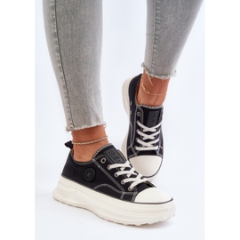 Baskets pour femmes à semelle massive Big Star NN274125 noir le noir 1
