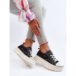 Baskets pour femmes à semelle massive Big Star NN274125 noir le noir 8