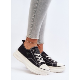 Baskets pour femmes à semelle massive Big Star NN274125 noir le noir 2