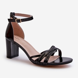 Sandales noires à talons hauts Enitia avec lanières le noir 2