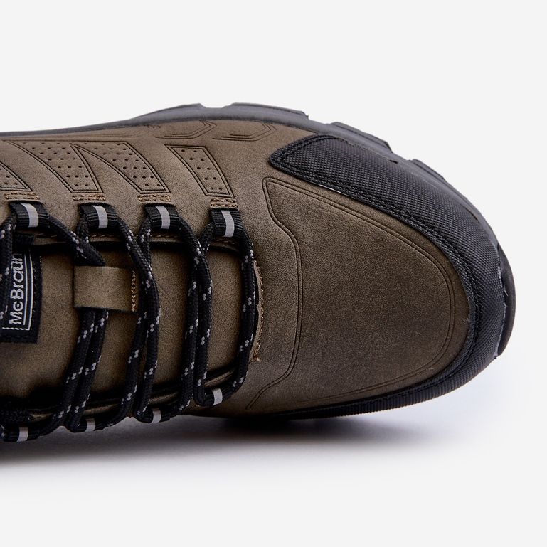 Chaussures de randonnée kaki McBraun pour hommes vert 2 Chaussures de randonnée kaki McBraun pour hommes vert 2