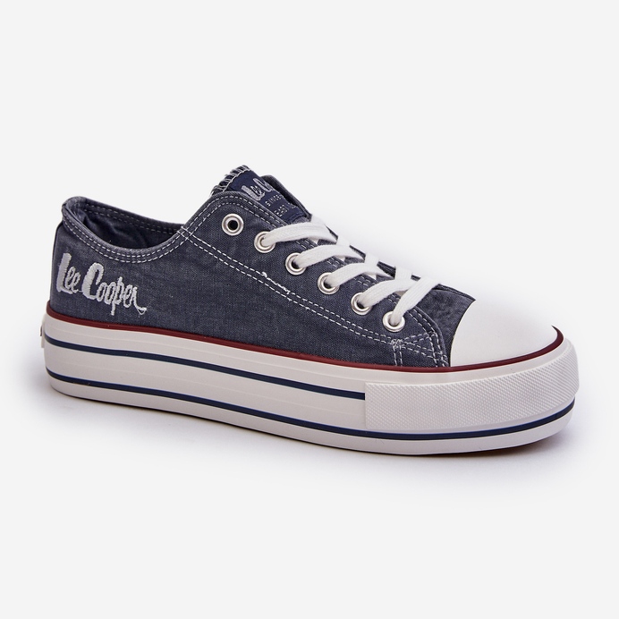 Baskets Femme à Semelle Épaisse Lee Cooper LCW-24-31-2220 Bleu Marine 2