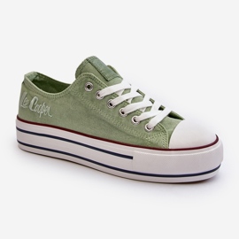 Baskets pour femmes à semelle épaisse Lee Cooper LCW-24-31-2217 vert 1