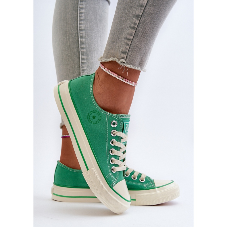 Baskets basses femme Big Star NN274268 vert 2