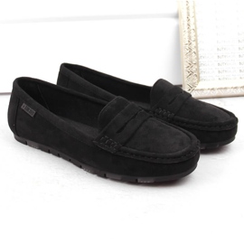 Mocassins confortables en daim noir pour femme Big Star NN274929 le noir 5