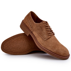 Chaussures en daim pour hommes Big Star NN174213 Camel brun 9