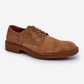 Chaussures en daim pour hommes Big Star NN174213 Camel brun 5