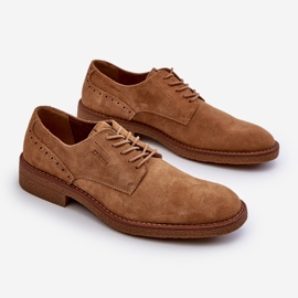 Chaussures en daim pour hommes Big Star NN174213 Camel brun 8