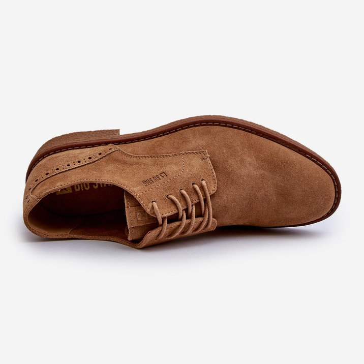 Chaussures en daim pour hommes Big Star NN174213 Camel brun 1