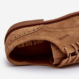 Chaussures en daim pour hommes Big Star NN174213 Camel brun 3