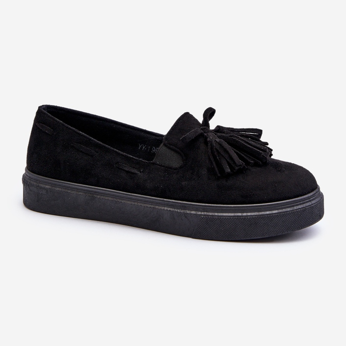 Espadrilles Femme à Franges Noir Elorvia le noir 2