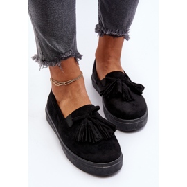 Espadrilles Femme à Franges Noir Elorvia le noir 7
