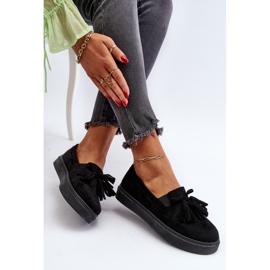 Espadrilles Femme à Franges Noir Elorvia le noir 1