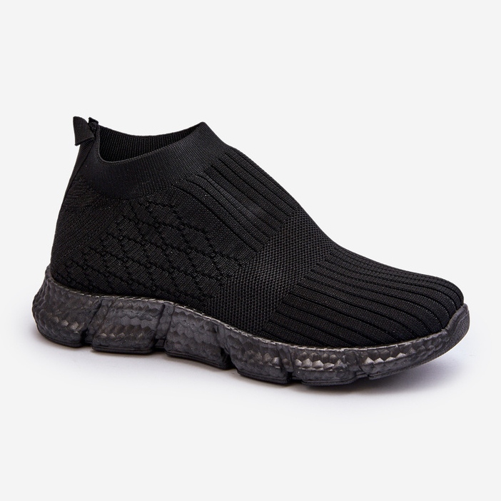 Chaussures chaussettes de sport à enfiler Liraelia noires pour femmes 1