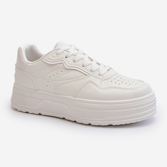 Baskets Plateforme Femme Blanc Axivana 2