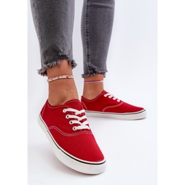 Baskets classiques rouges Olvali pour femmes 3