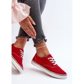 Baskets classiques rouges Olvali pour femmes 6
