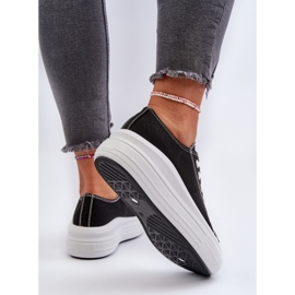 Baskets pour femmes sur une plateforme massive noir Amyete le noir 2