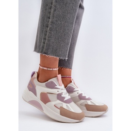 Baskets Plateforme Femme Violet Lenivia blanc 2