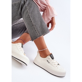 Baskets à plateforme pour femmes Big Star NN274254 blanc blanche 2 Baskets à plateforme pour femmes Big Star NN274254 blanc blanche 2