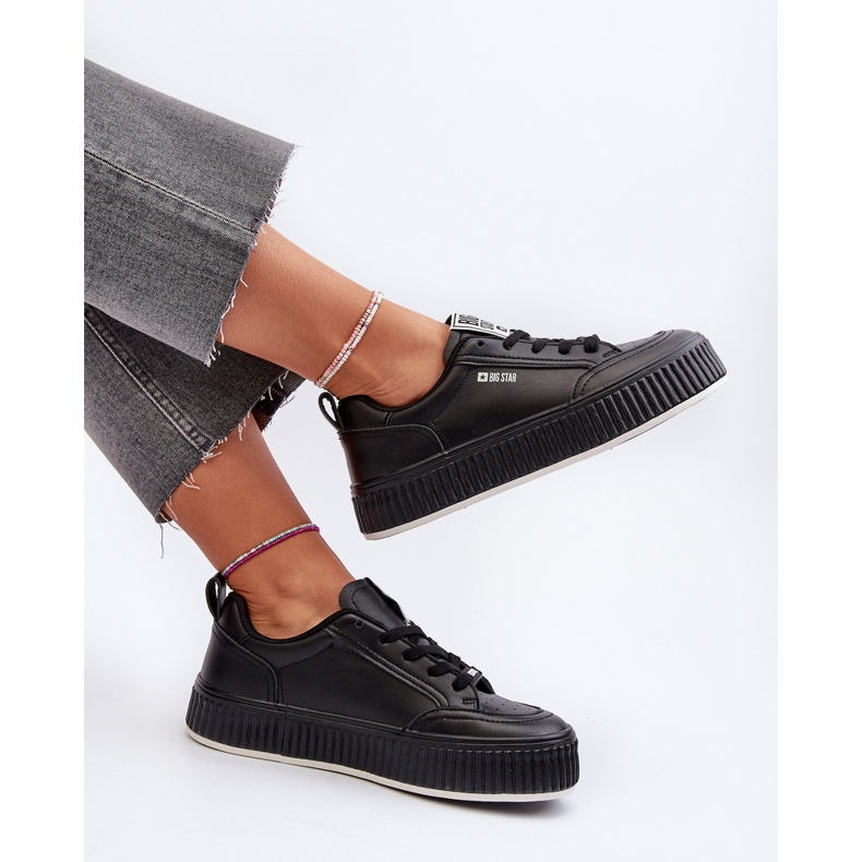 Baskets à plateforme pour femmes Big Star NN274255 Noir le noir 1